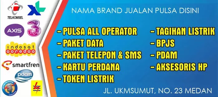 banner spanduk jualan pulsa