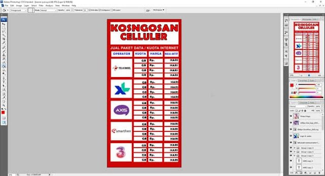 Template Spanduk Jual Pulsa PSD