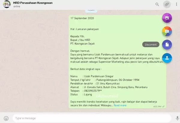 surat lamaran online surat lamaran online