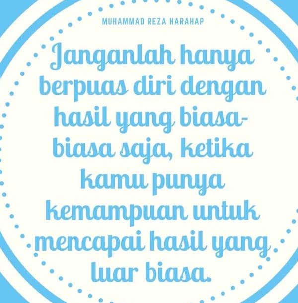 kata usaha tidak mengkhianati hasil